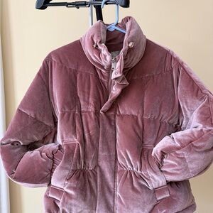 AMO Velvet Mauve Puffer Jacket